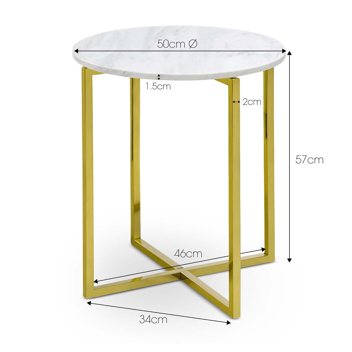 Luxe Round Marble Side Table