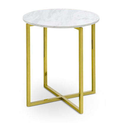 Luxe Round Marble Side Table