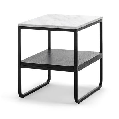 Maverick White Marble Side Table