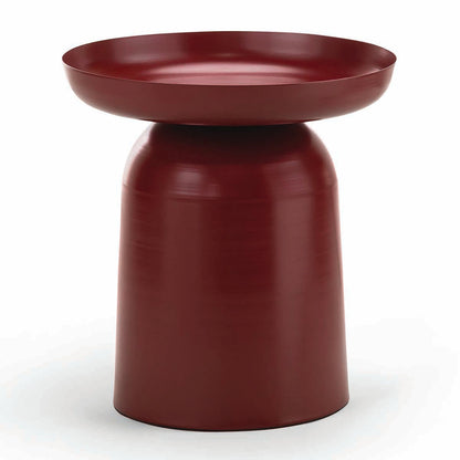 Nero Pedestal Round Side Table