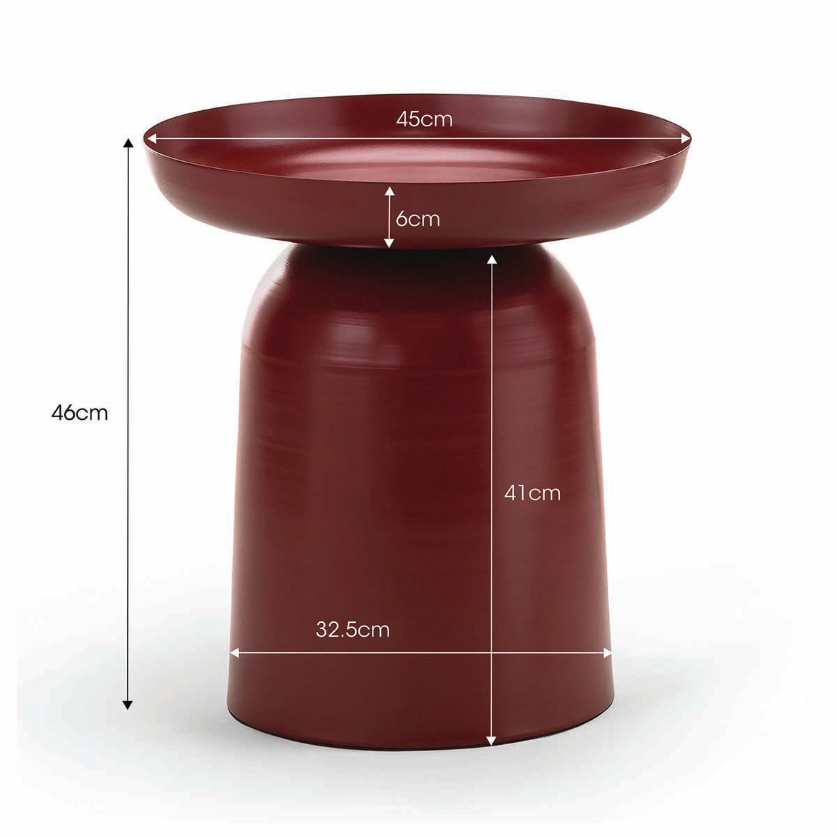 Nero Pedestal Round Side Table