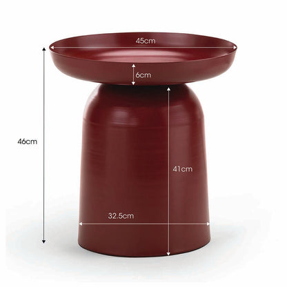 Nero Pedestal Round Side Table