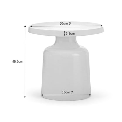 Palemo Round Pedestal Tray Side Table