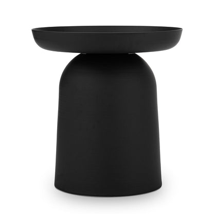 Nero Round Pedestal Side Table
