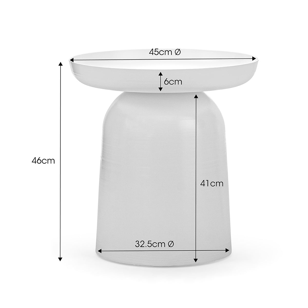 Nero Round Pedestal Side Table