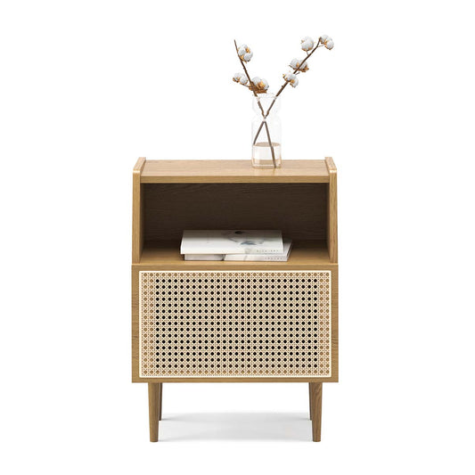 Thea Rattan 1 Door Bedside Table