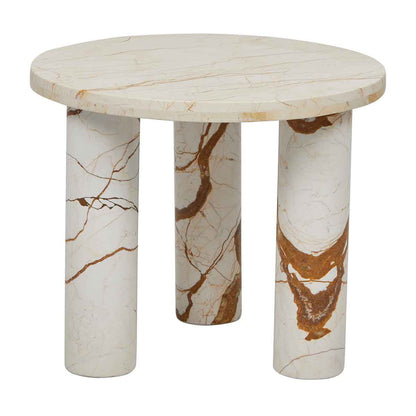 Amara Round Leg Marble Side Table