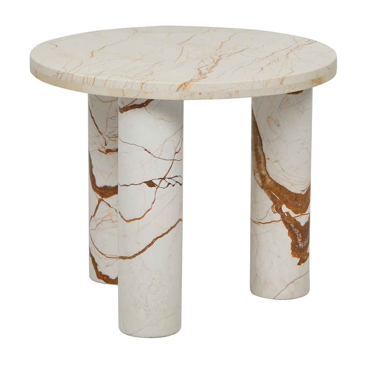 Amara Round Leg Marble Side Table
