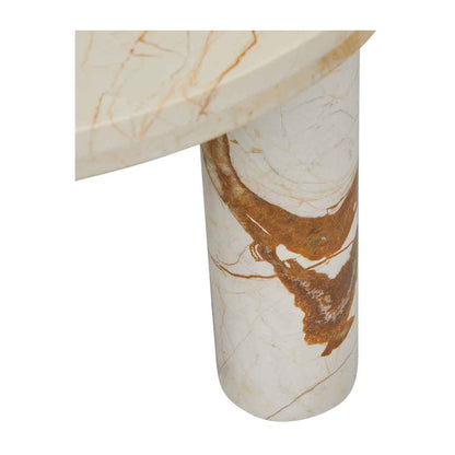 Amara Round Leg Marble Side Table