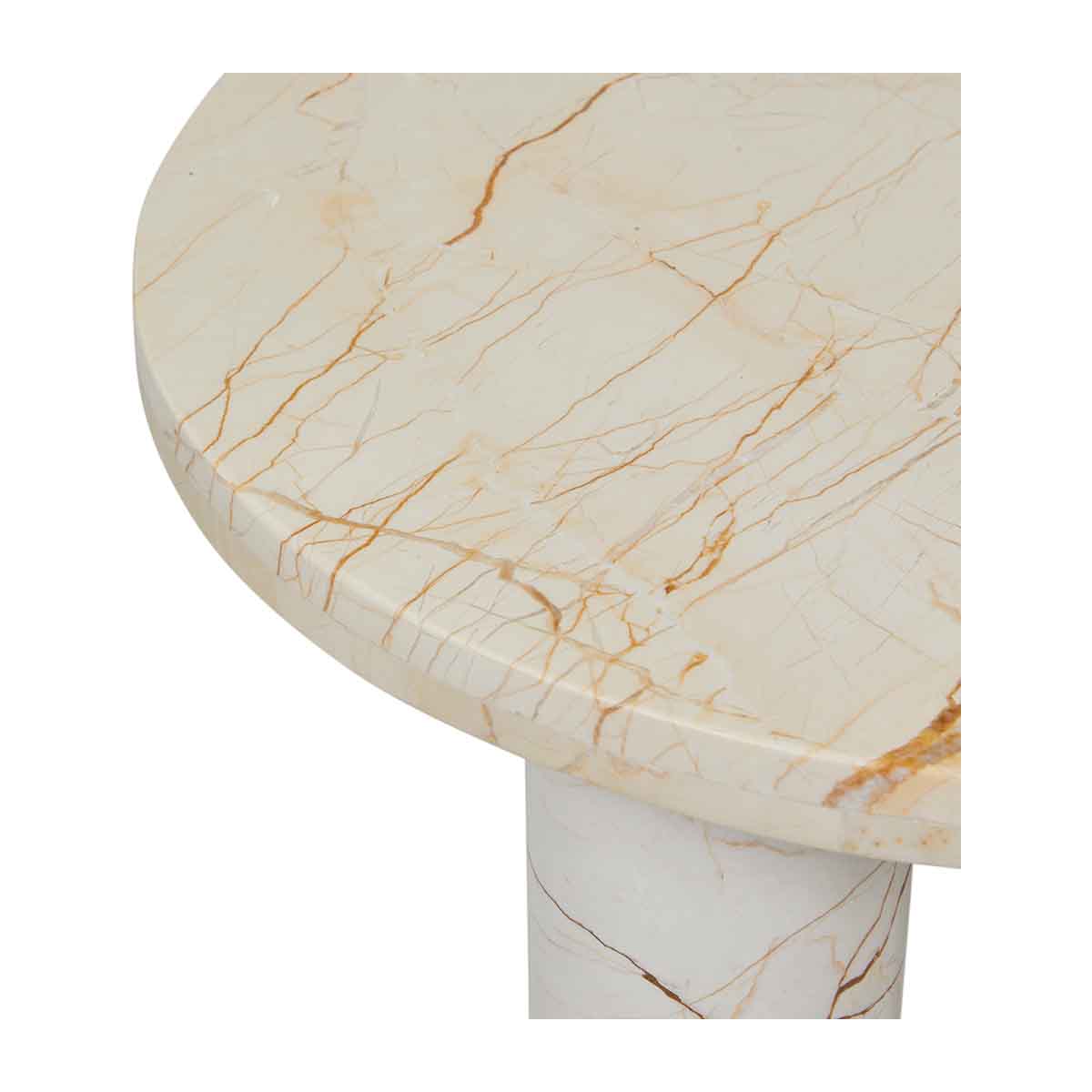 Amara Round Leg Marble Side Table