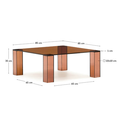 Adularia Glass Square Coffee Table