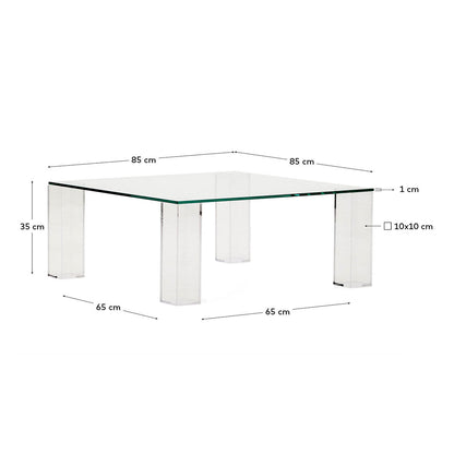 Adularia Glass Square Coffee Table