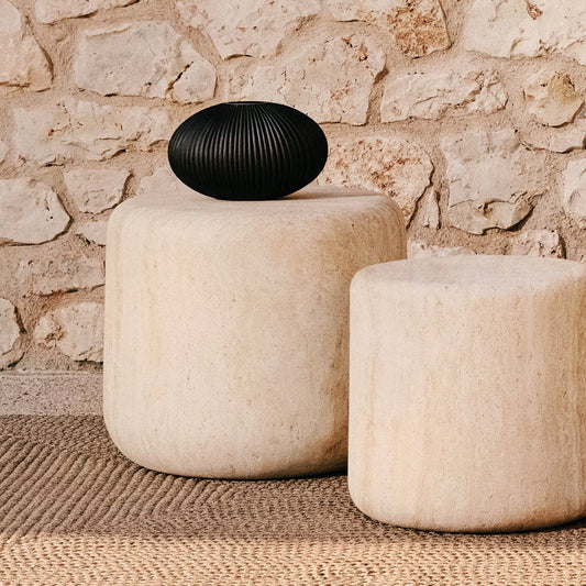 Drasi Side Table (Natural Stone Finish)
