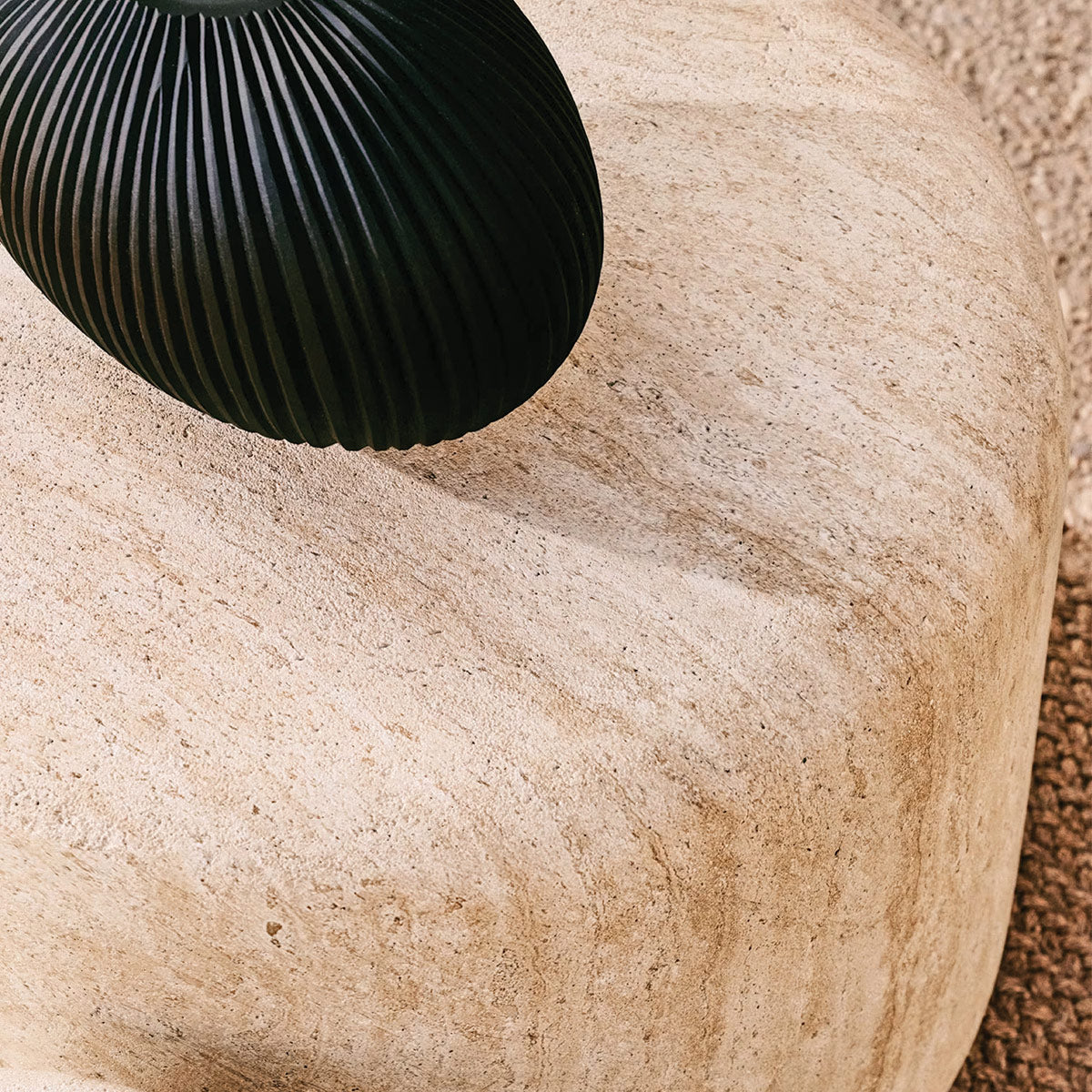 Drasi Side Table (Natural Stone Finish)