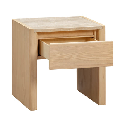 Trivoli Travertine Bedside Table