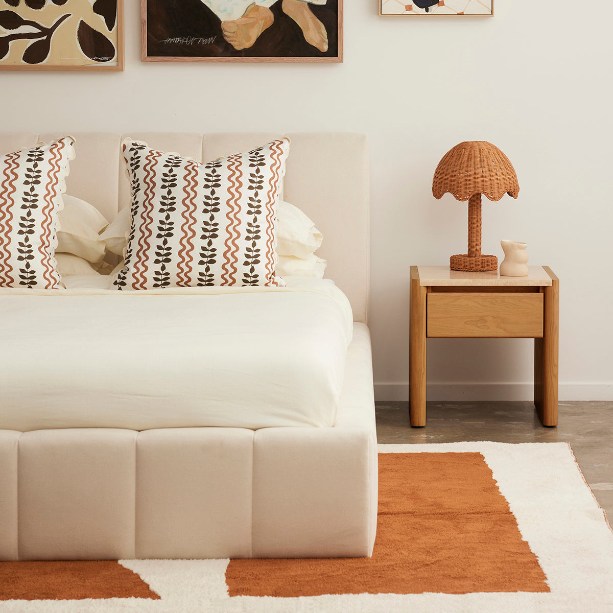 Trivoli Travertine Bedside Table