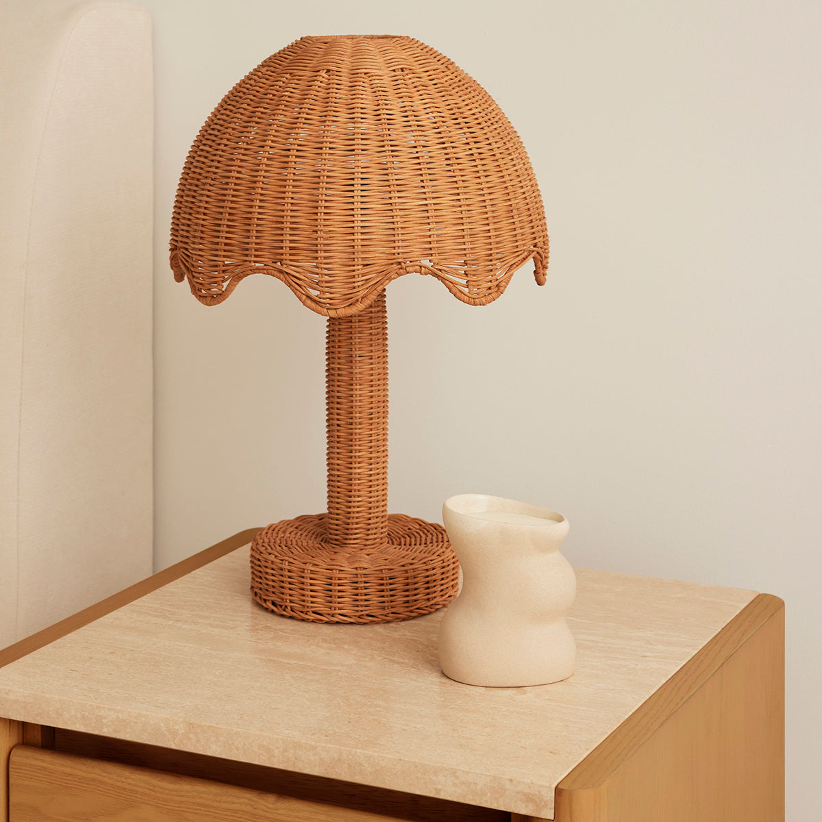 Trivoli Travertine Bedside Table