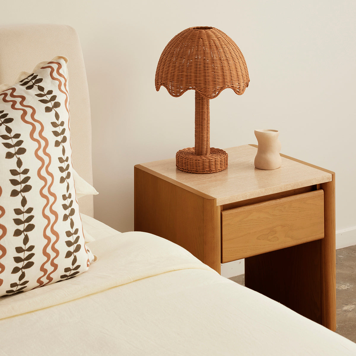 Trivoli Travertine Bedside Table