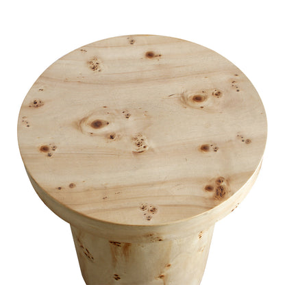 Valentina Burlwood Round Side Table