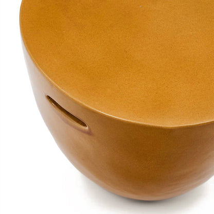 Mesquida Outdoor Side Table (Glazed Mustard, 45cm)