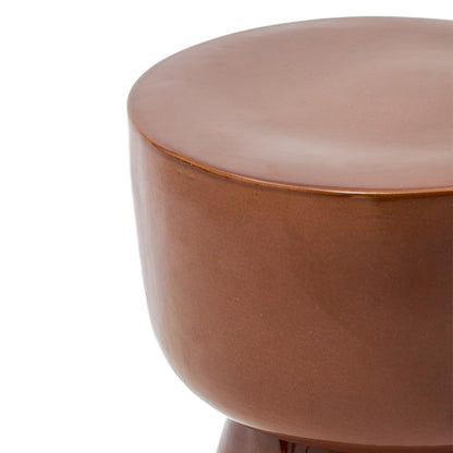 Mesquida Outdoor Side Table (Glazed Terracotta, 35cm)