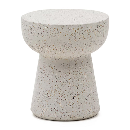 Pada White Terrazzo Side Table