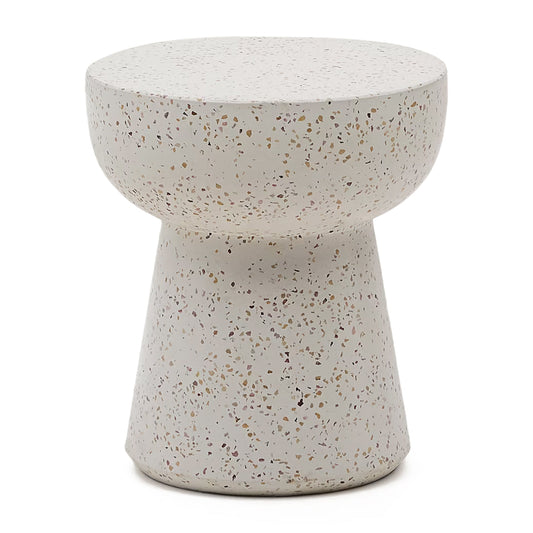 Pada White Terrazzo Side Table