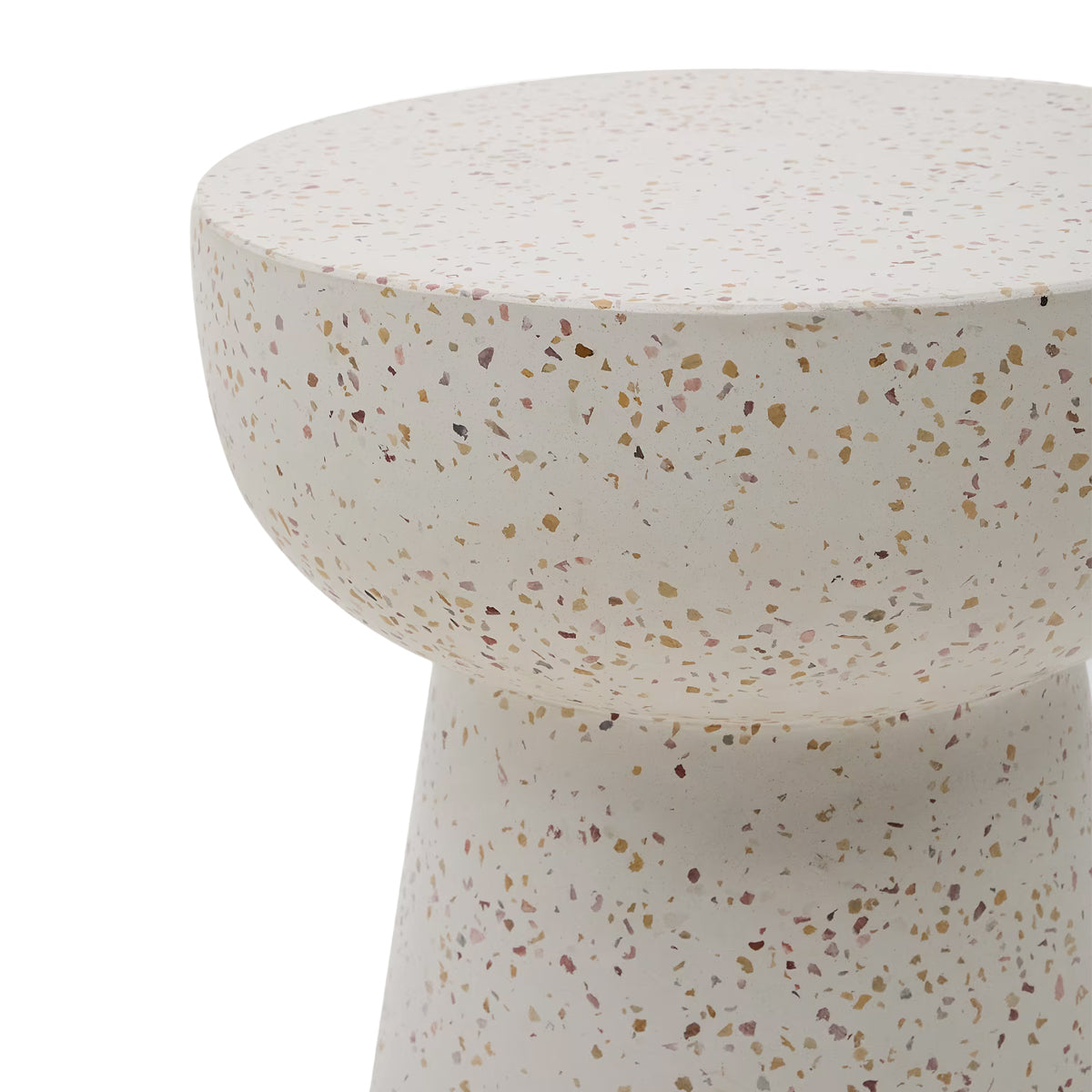 Pada White Terrazzo Side Table