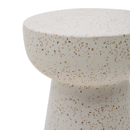 Pada White Terrazzo Side Table