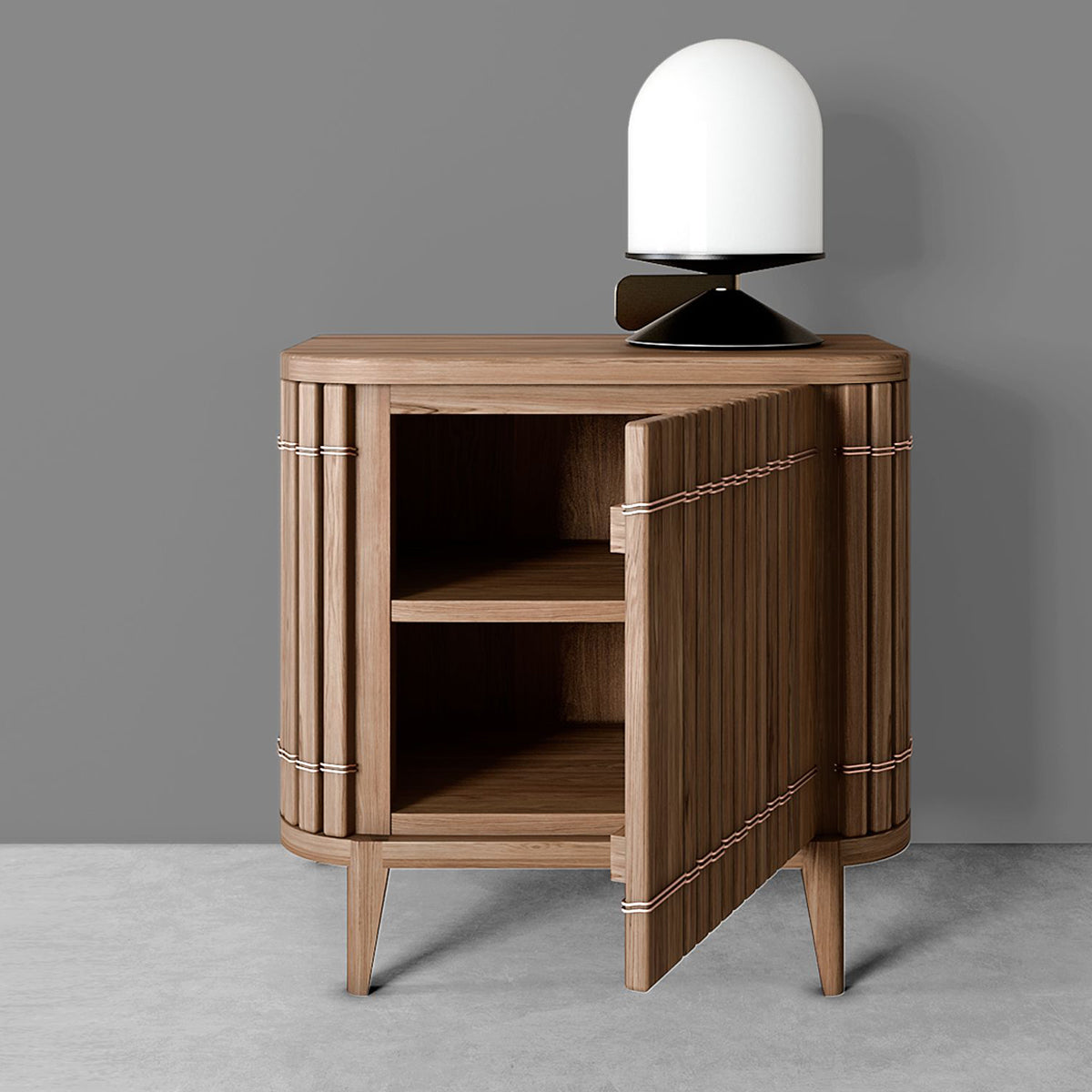 Koppar Side Table (Right Hinges)