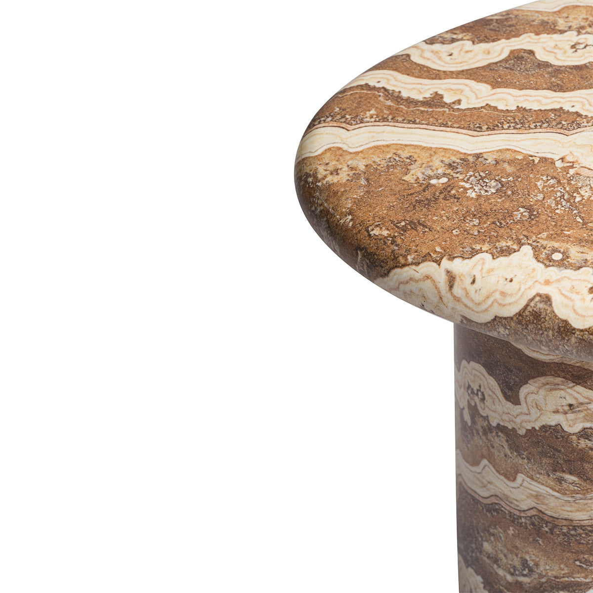 Azzurra Side Table (Tiger Onyx Finish)