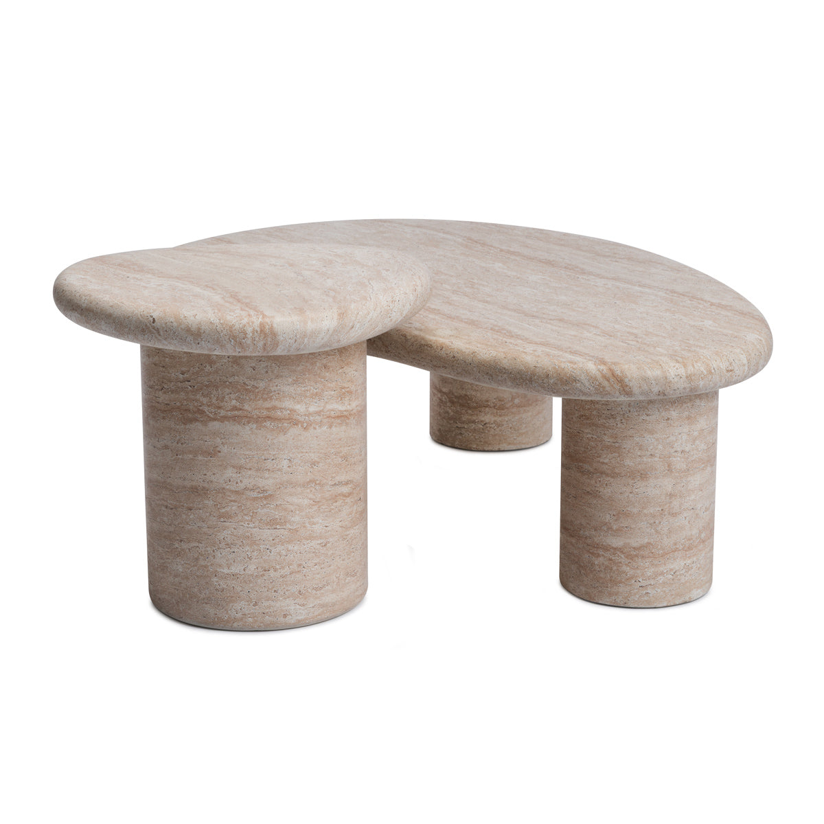 Azzurra Side Table (Travertine Finish)