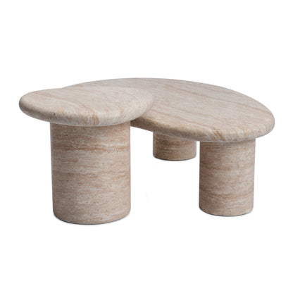 Azzurra Side Table (Travertine Finish)