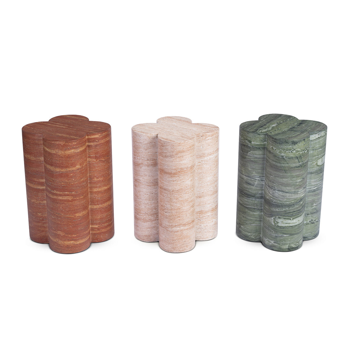 Bloom Plinth Side Table (Natural Stone Finish)