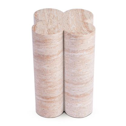 Bloom Plinth Side Table (Natural Stone Finish)