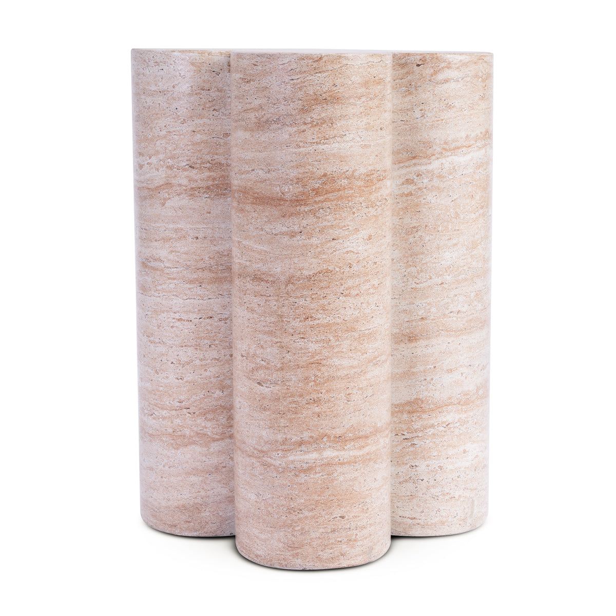 Bloom Plinth Side Table (Natural Stone Finish)