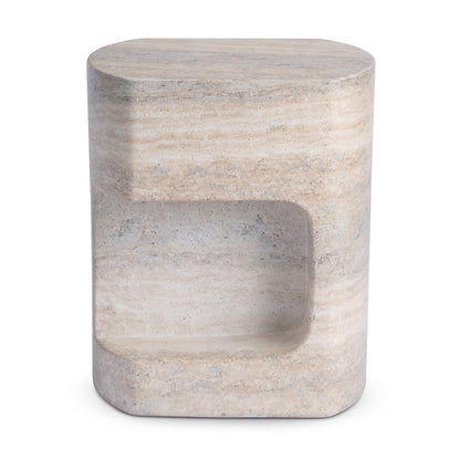 Palermo Side Table (Natural Stone Finish)