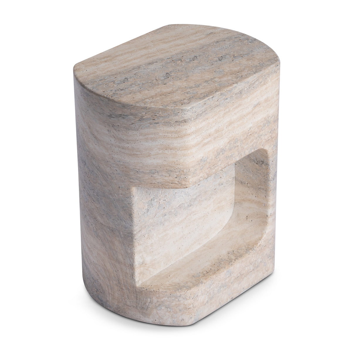 Palermo Side Table (Natural Stone Finish)