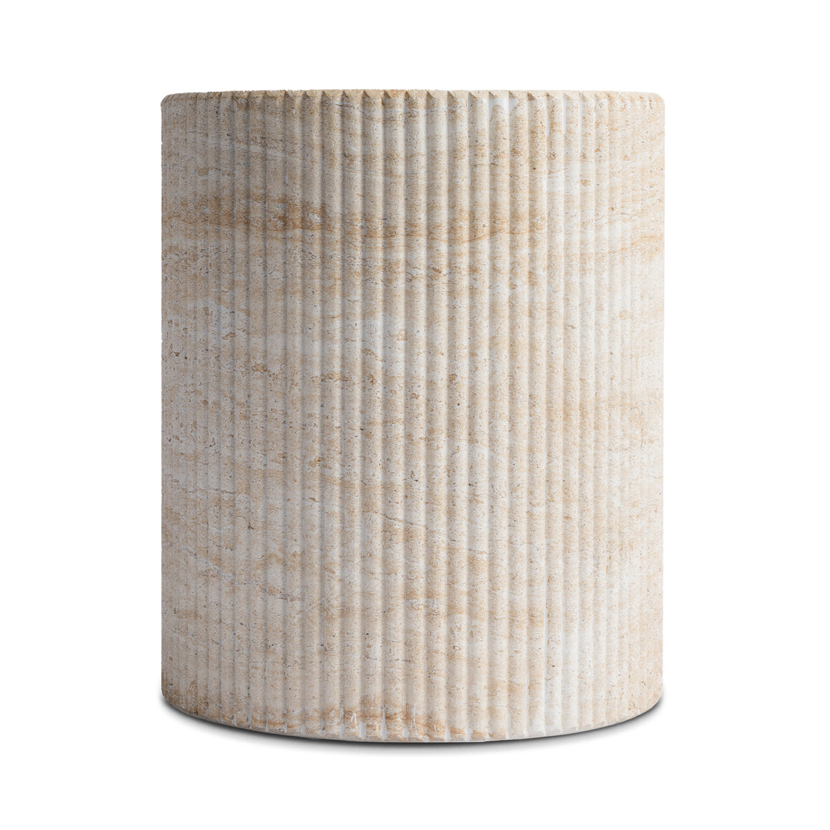 Roma Side Table (Travertine Finish)