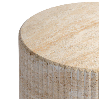 Roma Side Table (Travertine Finish)