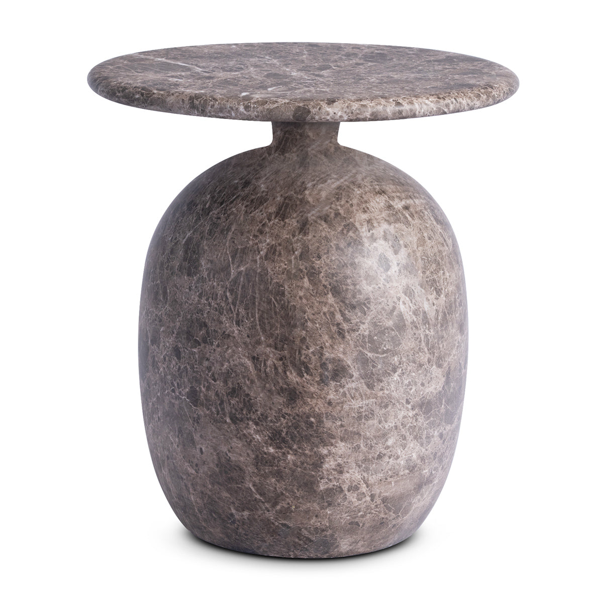 Sol Round Side Table (Natural Stone Finish)