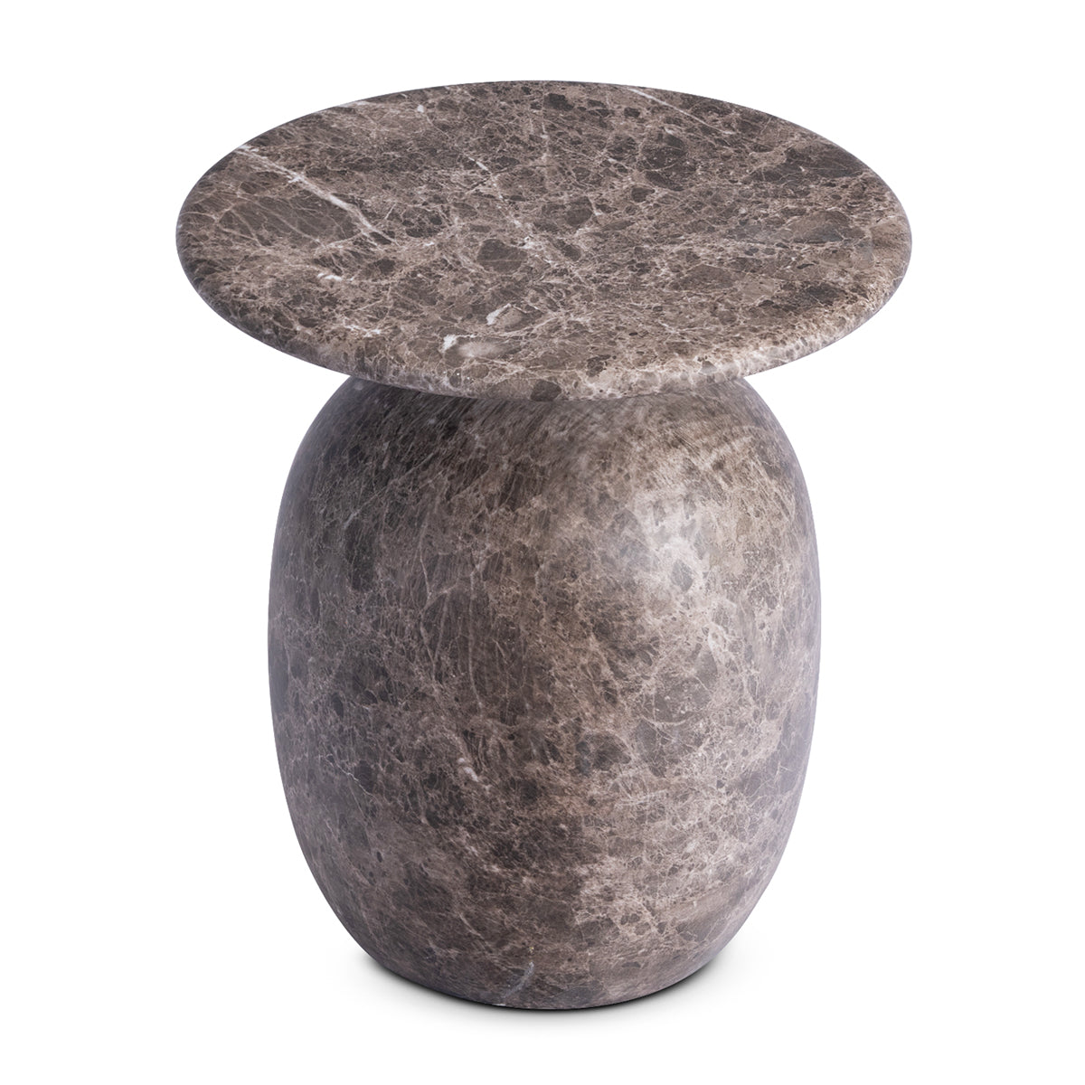 Sol Round Side Table (Natural Stone Finish)