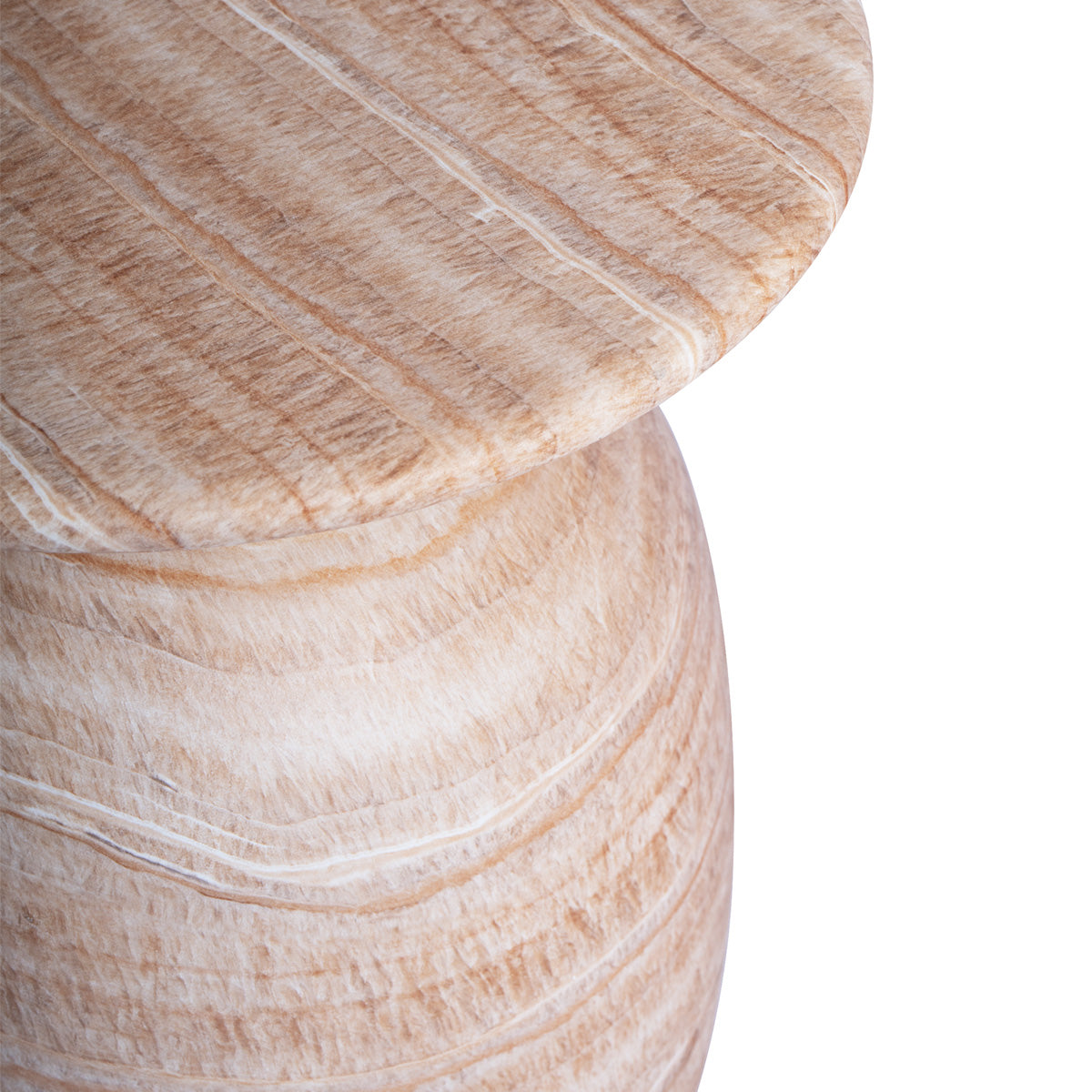 Sol Round Side Table (Natural Stone Finish)