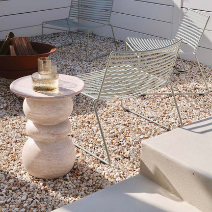 Sorrento Side Table (Travertine Finish)