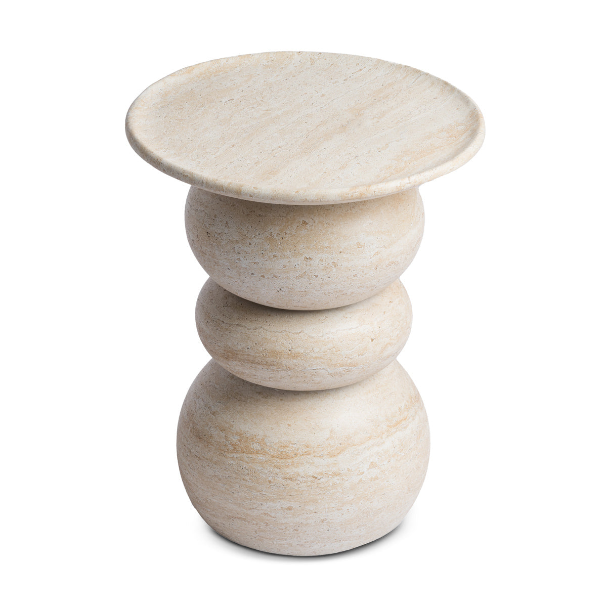 Sorrento Side Table (Travertine Finish)