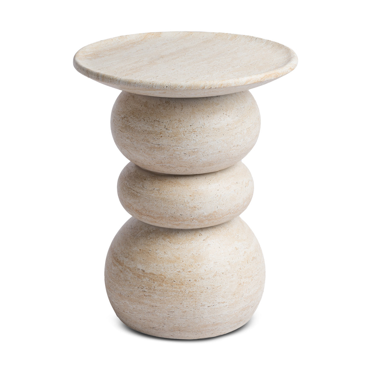 Sorrento Side Table (Travertine Finish)