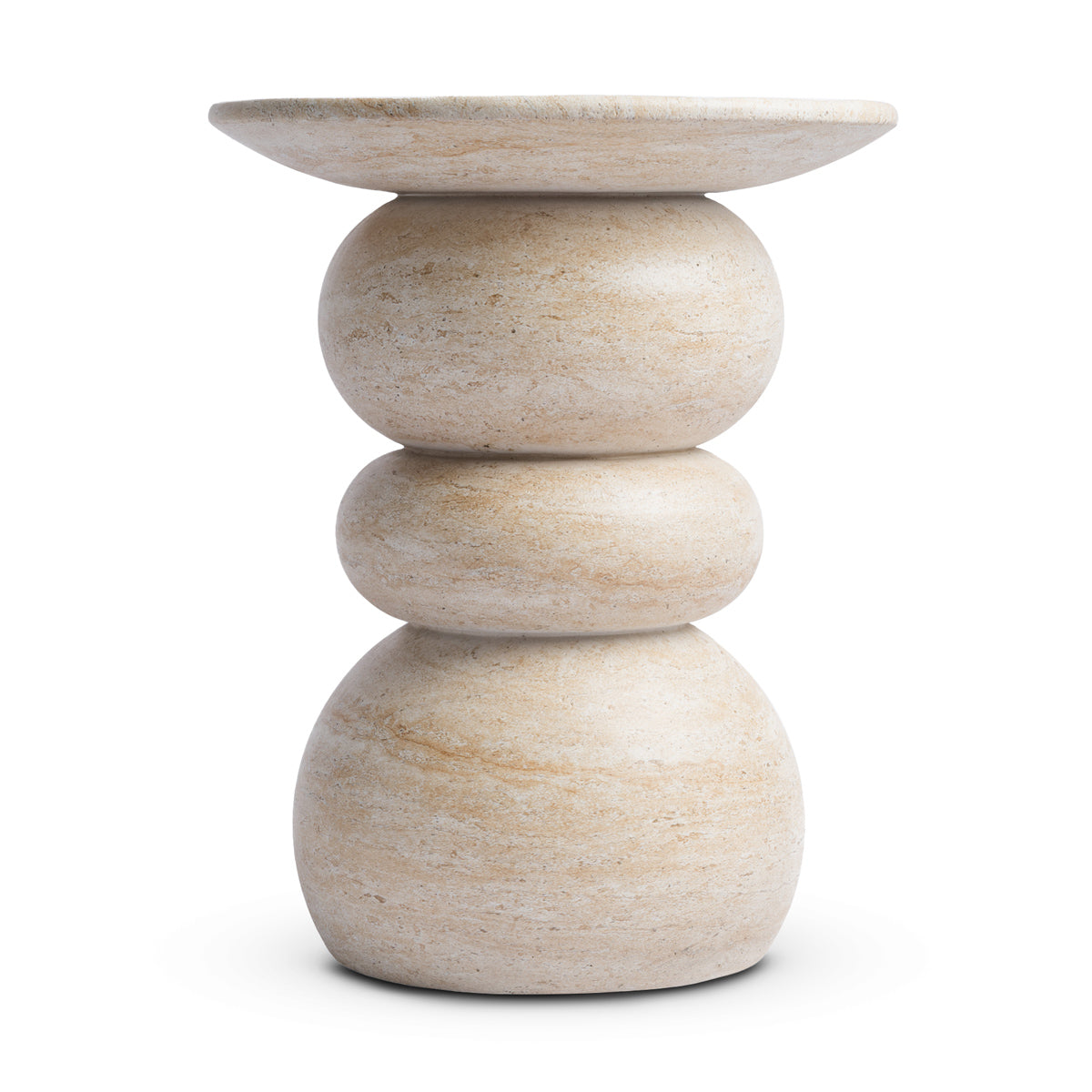 Sorrento Side Table (Travertine Finish)