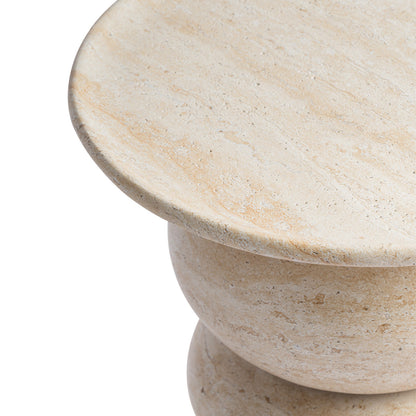 Sorrento Side Table (Travertine Finish)