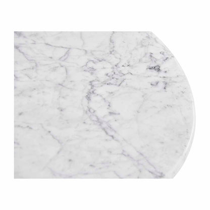 Cosmos Side Table (White Oak, Carrara Marble)