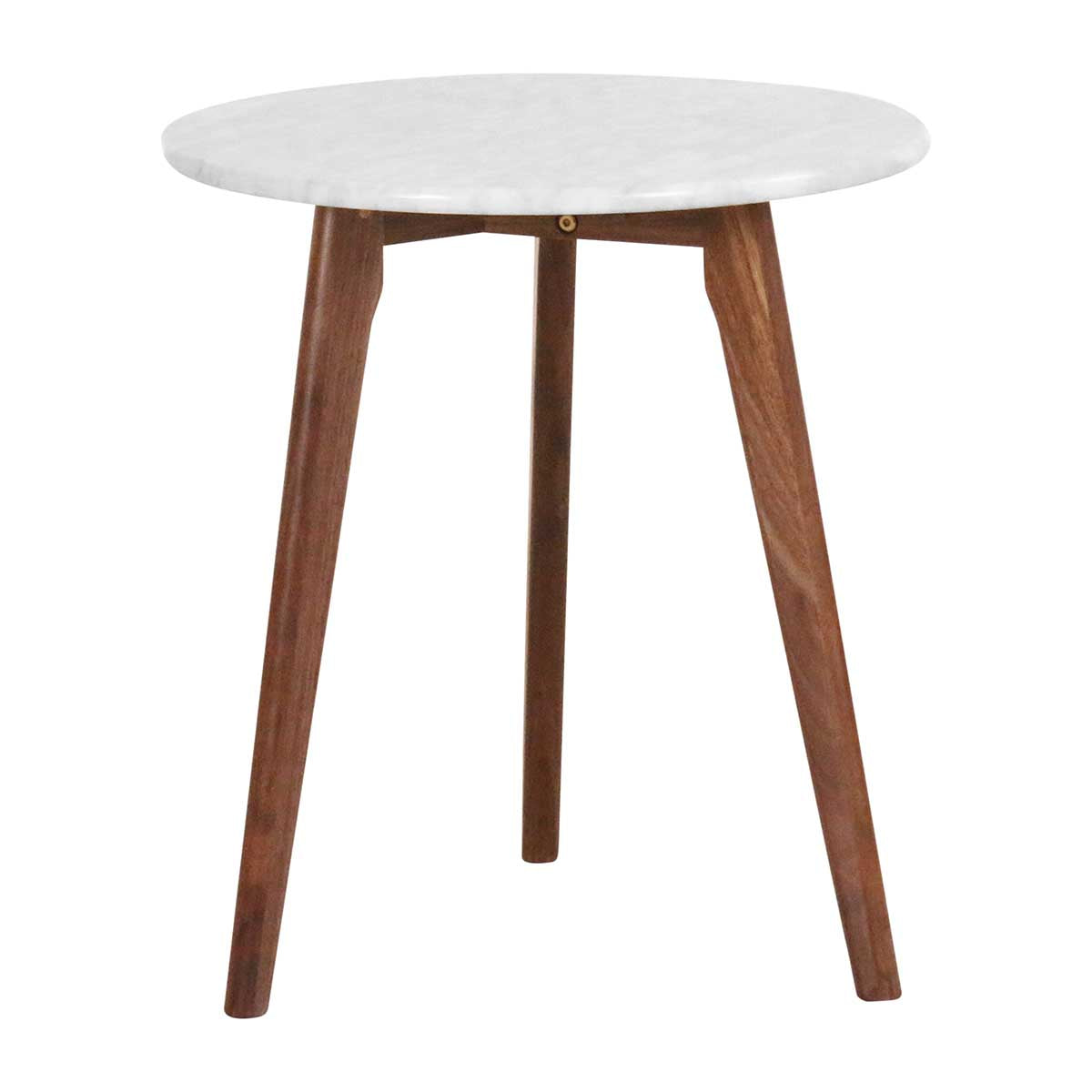 Oia White Marble Side Table